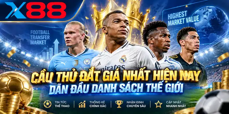 Cầu thủ đắt giá nhất hiện nay dẫn đầu danh sách thế giới