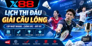 lịch thi đấu giải cầu lông