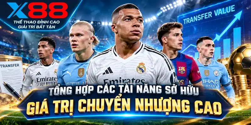 Tổng hợp các tài năng sở hữu giá trị chuyển nhượng cao